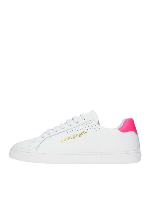 Leather sneakers PALM ANGELS | PWIA035S21LEA0010121BIANCO-FUXIA